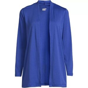 Lands' End Women's Long Sleeve Supina micro modal open cardigan tunic Large NWOT